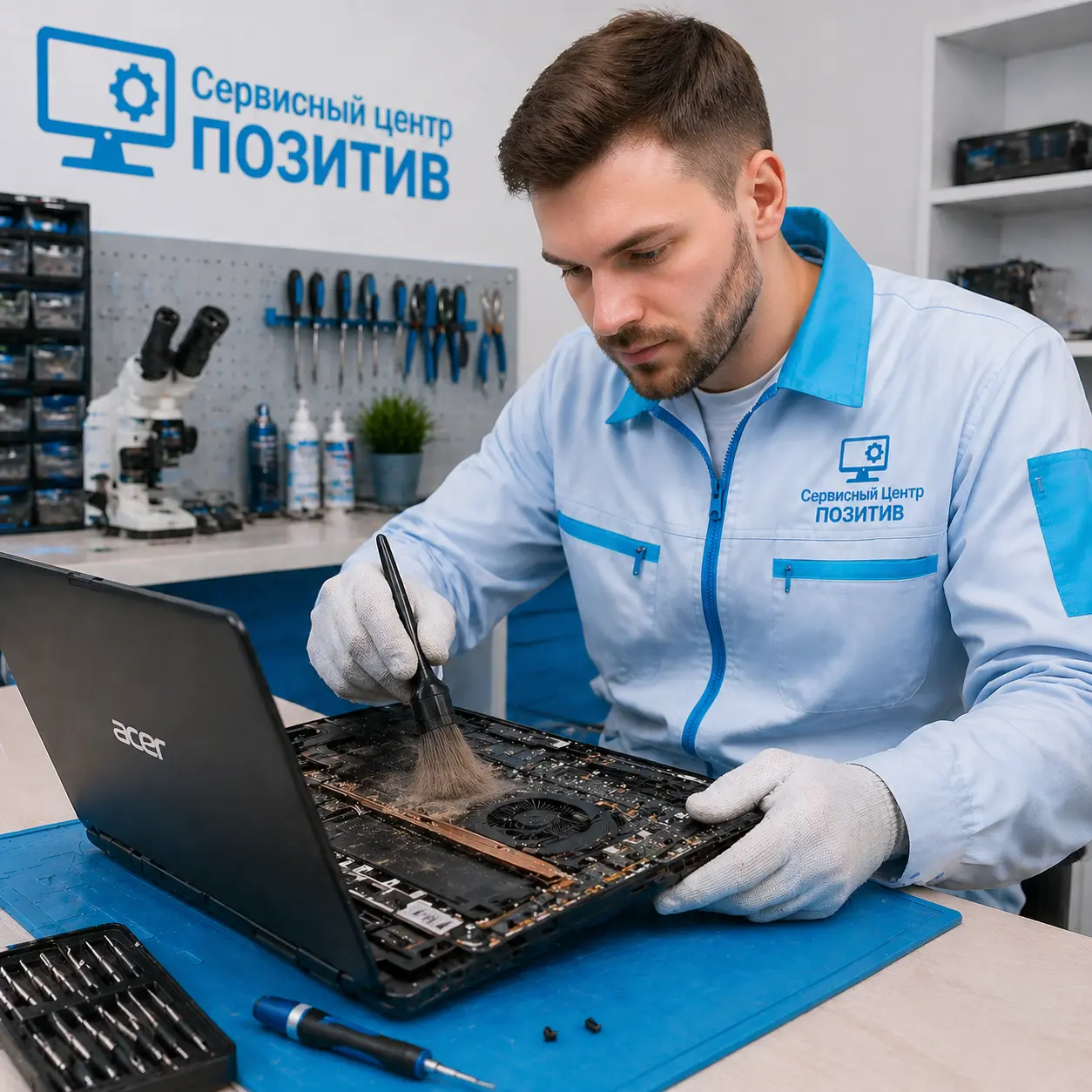 Чистка ноутбука Acer от пыли в Электростали | Замена термопасты