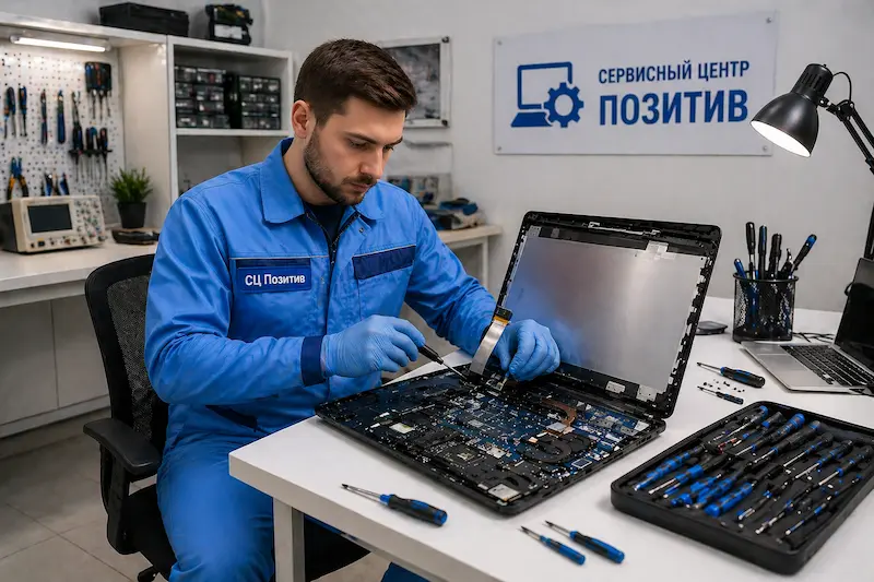 Замена шлейфа матрицы ноутбука в Электростали