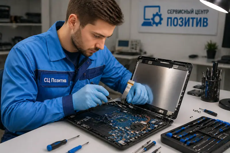 Ремонт шлейфа матрицы ноутбука в Электростали