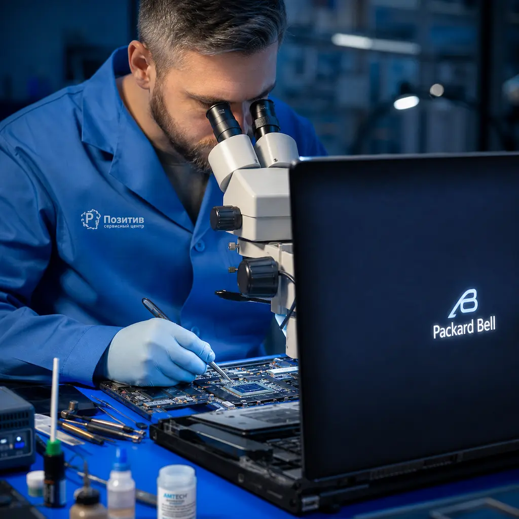 Замена видеокарты ноутбука Packard Bell в Электростали