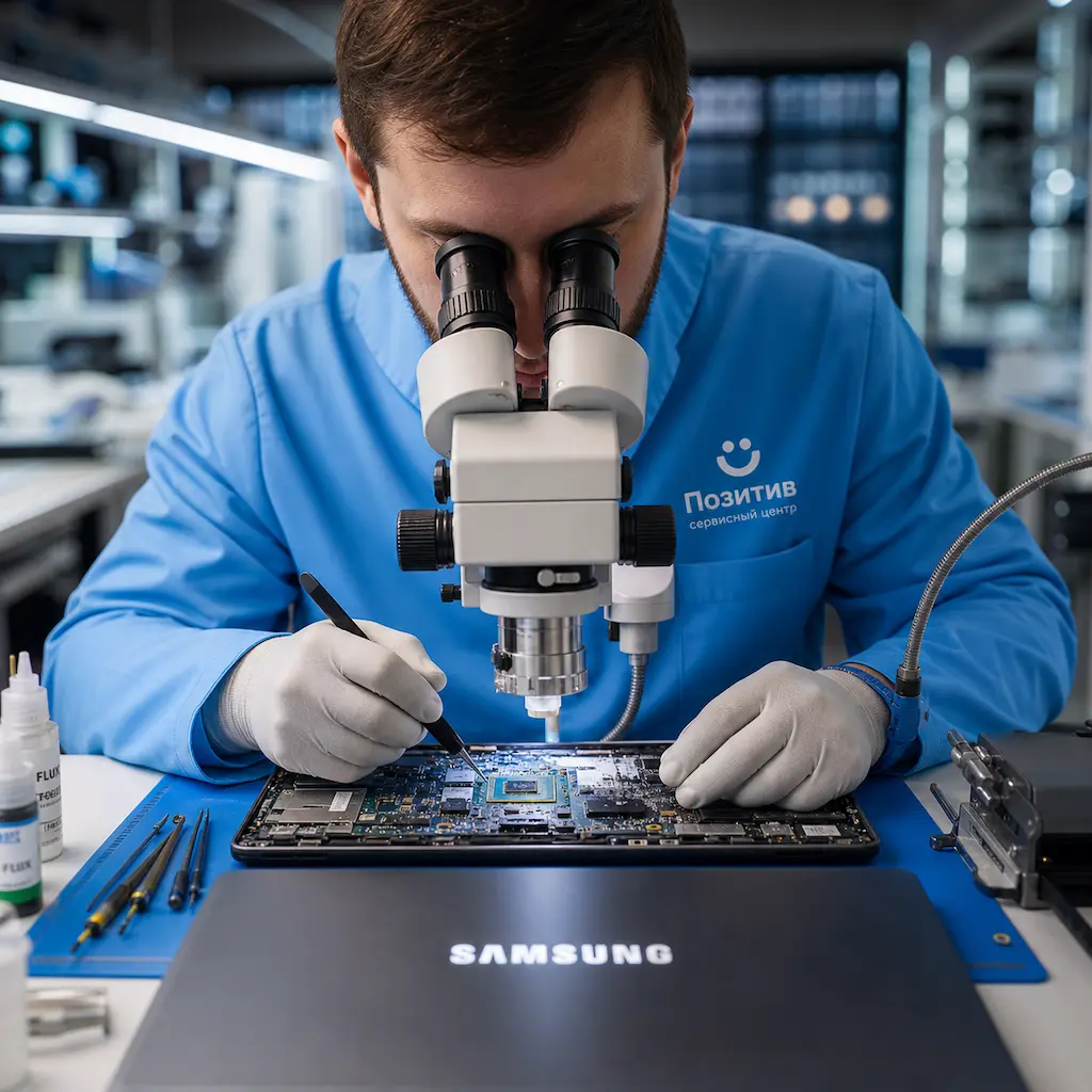Замена видеокарты ноутбука Samsung в Электростали