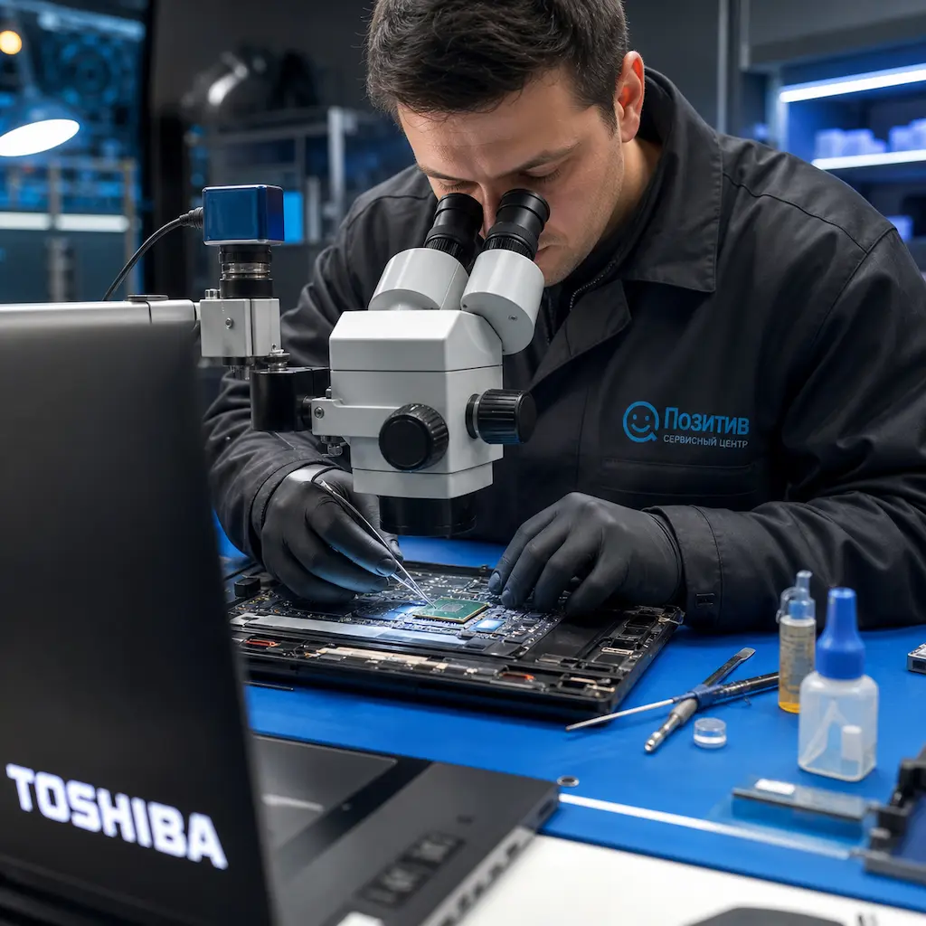 Замена видеокарты ноутбука Toshiba в Электростали