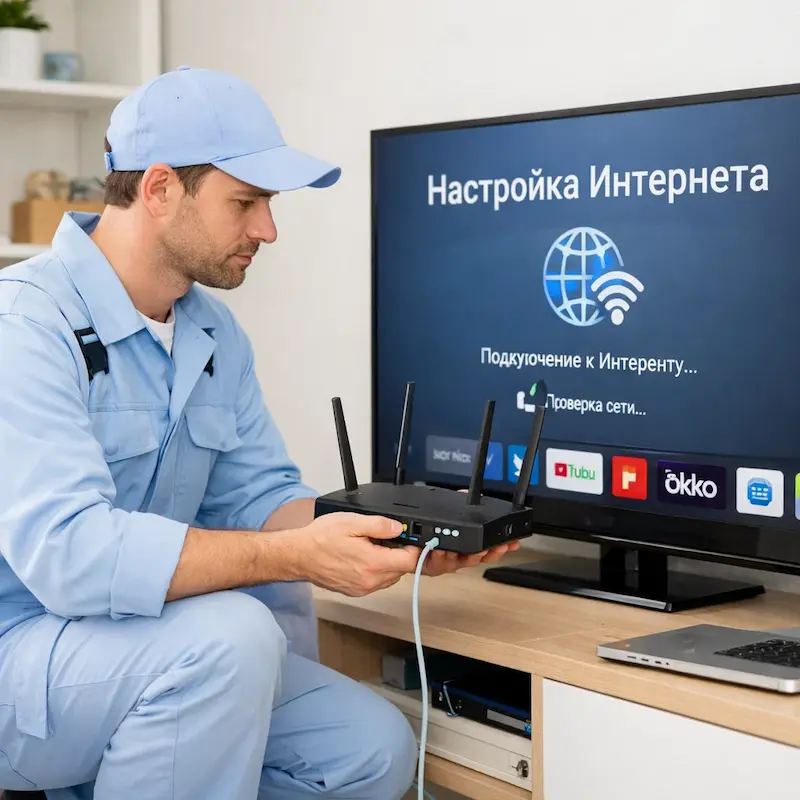 Настройка интернета на телевизоре в Электростали