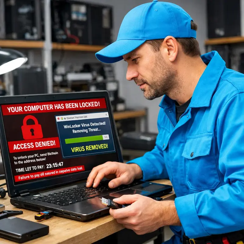 Поможем разблокировать компьютер и ноутбук в Электростали